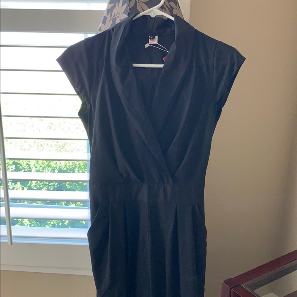 Black jumpsuit, NWT, capped sleeves